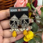 Unique Brass Earrings  – Dark Yellow