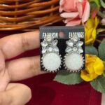 Carved Earrings – White