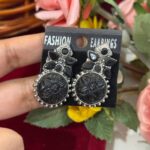 Carved Earrings – Black