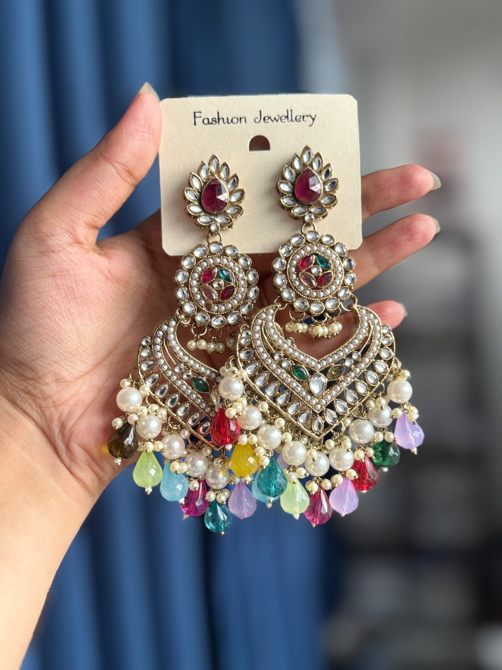 Photo-13-06-24-4-42-59-PM-scaled-1.jpg Hansika Kundan Earrings – Multi - Image 1