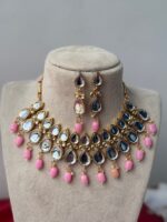 Ameesha Kundan Set – Light Pink
