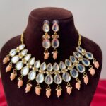 Ameesha Kundan Set – Peach