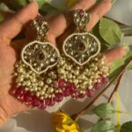 Yashi Kundan Earrings – Wine