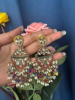Niyati Multi Kundan Chandbali Earrings - Image 2
