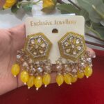 Alfiya Premium Earrings – Yellow