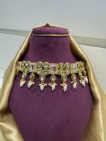Veena Premium Temple Jewellery Set – White - Image 3