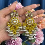 Purvi Premium Earrings – Yellow