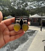 Premium Deer Brass Earrings – Yellow - Image 2