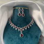 Humaira American Diamond Set – Red