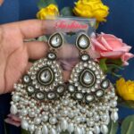 Avantika Long Earrings – Dark Green