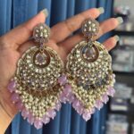 Hema Premium Statement Earrings – Lavender