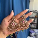 Usha Premium Earrings – Light Pink