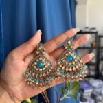 Usha Premium Earrings – Light Blue