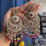 Nayantara Ethnic Earrings – Wine