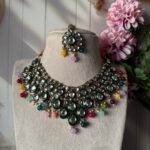 Mugdha Premium Kundan Necklace with Mangtika – Multi