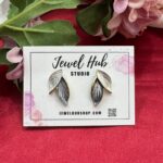 Dual Shade Leaf Earrings