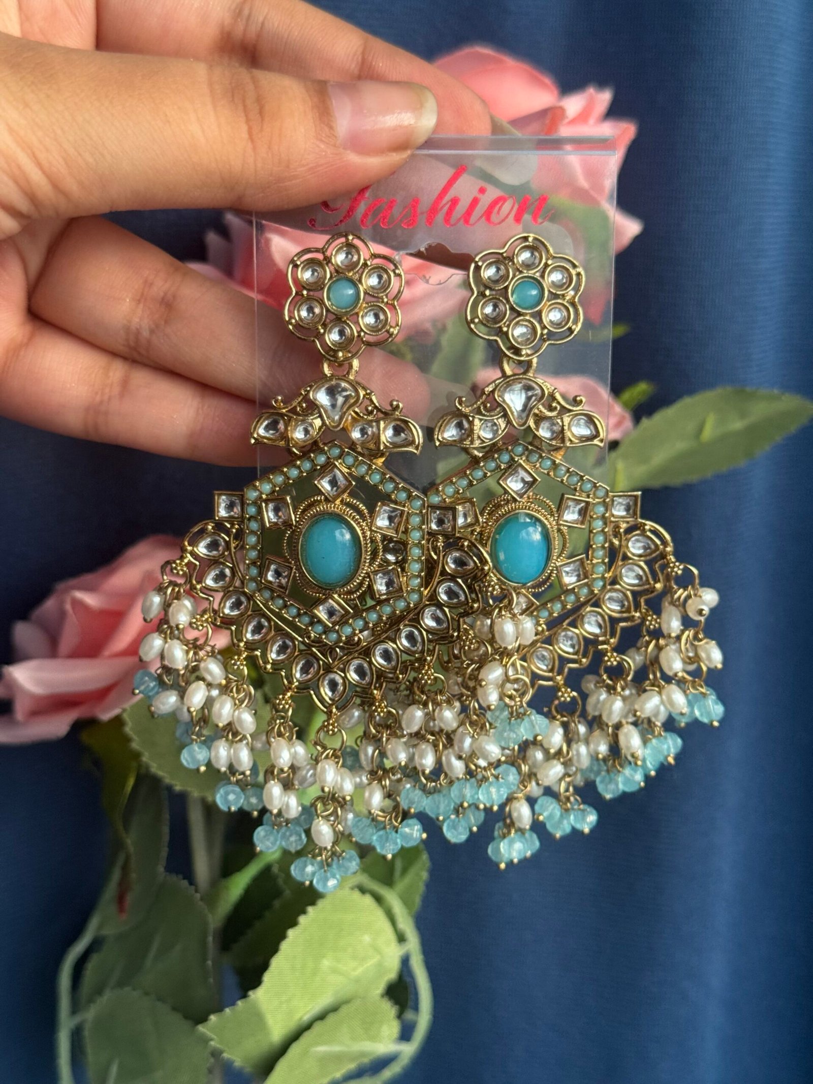Photo-17-08-24-5-54-23-PM-scaled-1.jpg Bharti Kundan Earrings – Light Blue - Image 1