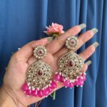 Seema Kundan Chandbali – Dark Pink