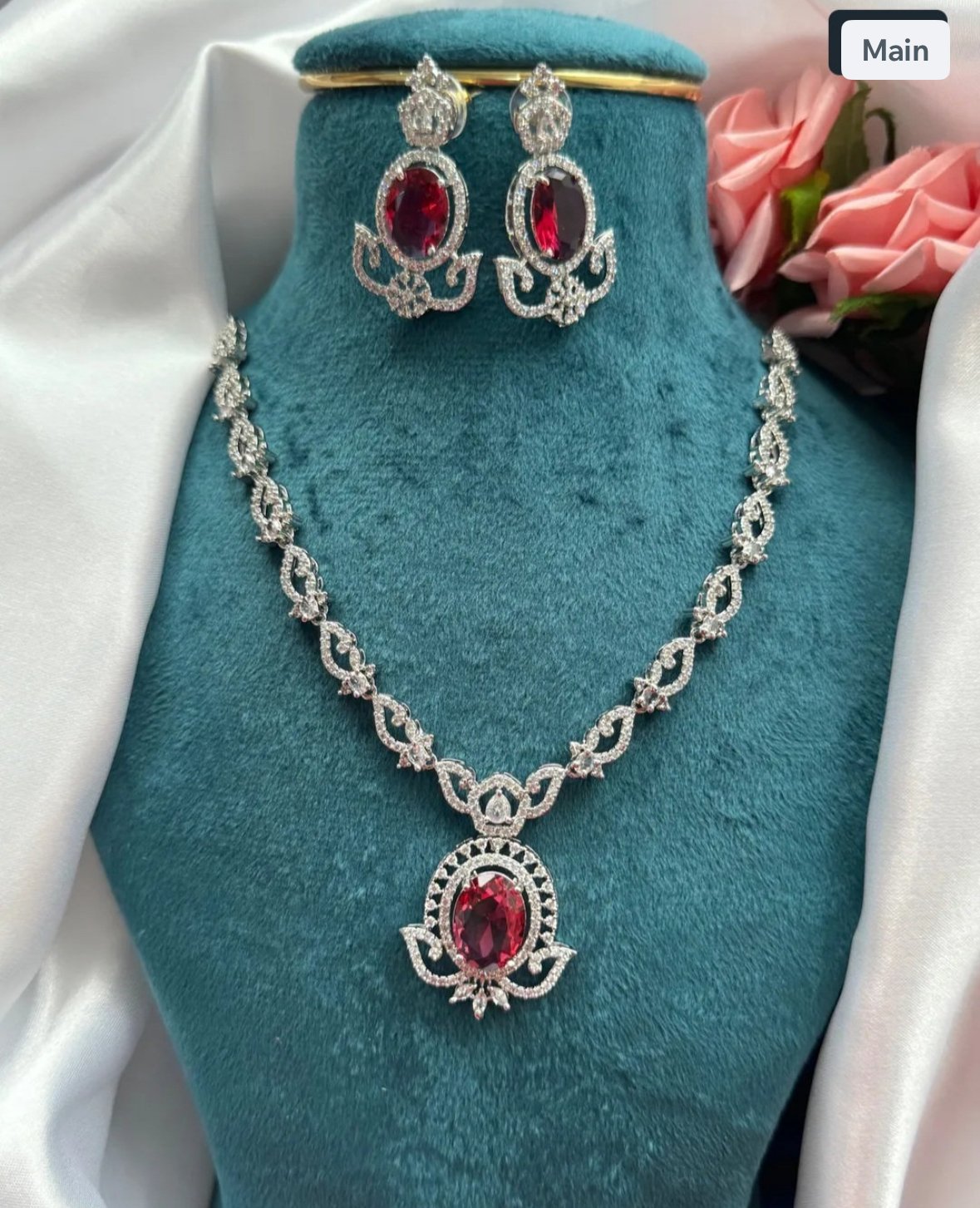 Photo-18-05-25-2-45-53-AM.jpg Jaspreet Premium American Diamond Set β Red - Image 1