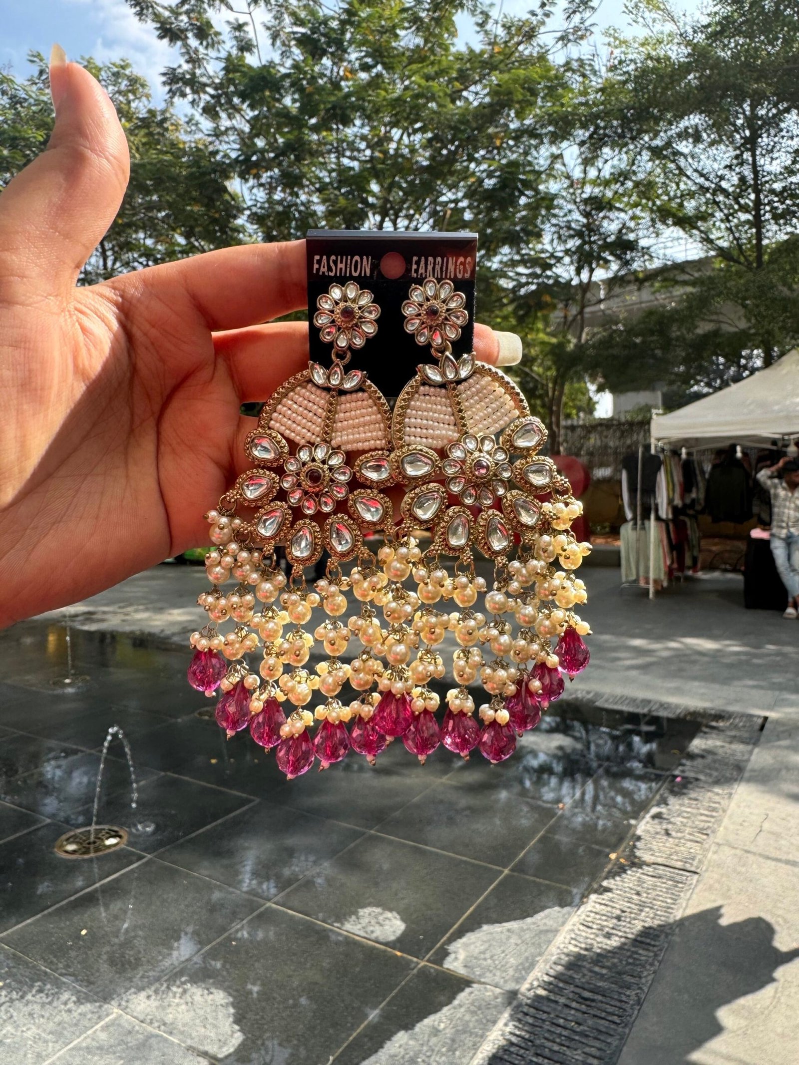 Photo-18-06-25-2-31-09-PM-scaled-1.jpg Farha Kundan Earrings – Wine - Image 1