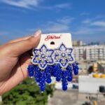 Star Meenakari Earrings – Blue