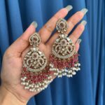 Yukti Crystal Earrings – Wine
