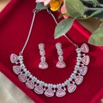 Himanshi Premium American Diamond Set – Pink