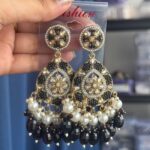 Rewati Kundan Earrings – Black