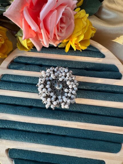 Kundan Ring – Silver