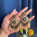 Jasmine Premium Earrings – Dark Green