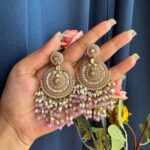 Malini Premium Jadau Earrings – Lavender