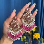 Alka Premium Earrings – Dark Pink