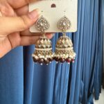 Aadya Kundan Jhumka – Mahroon