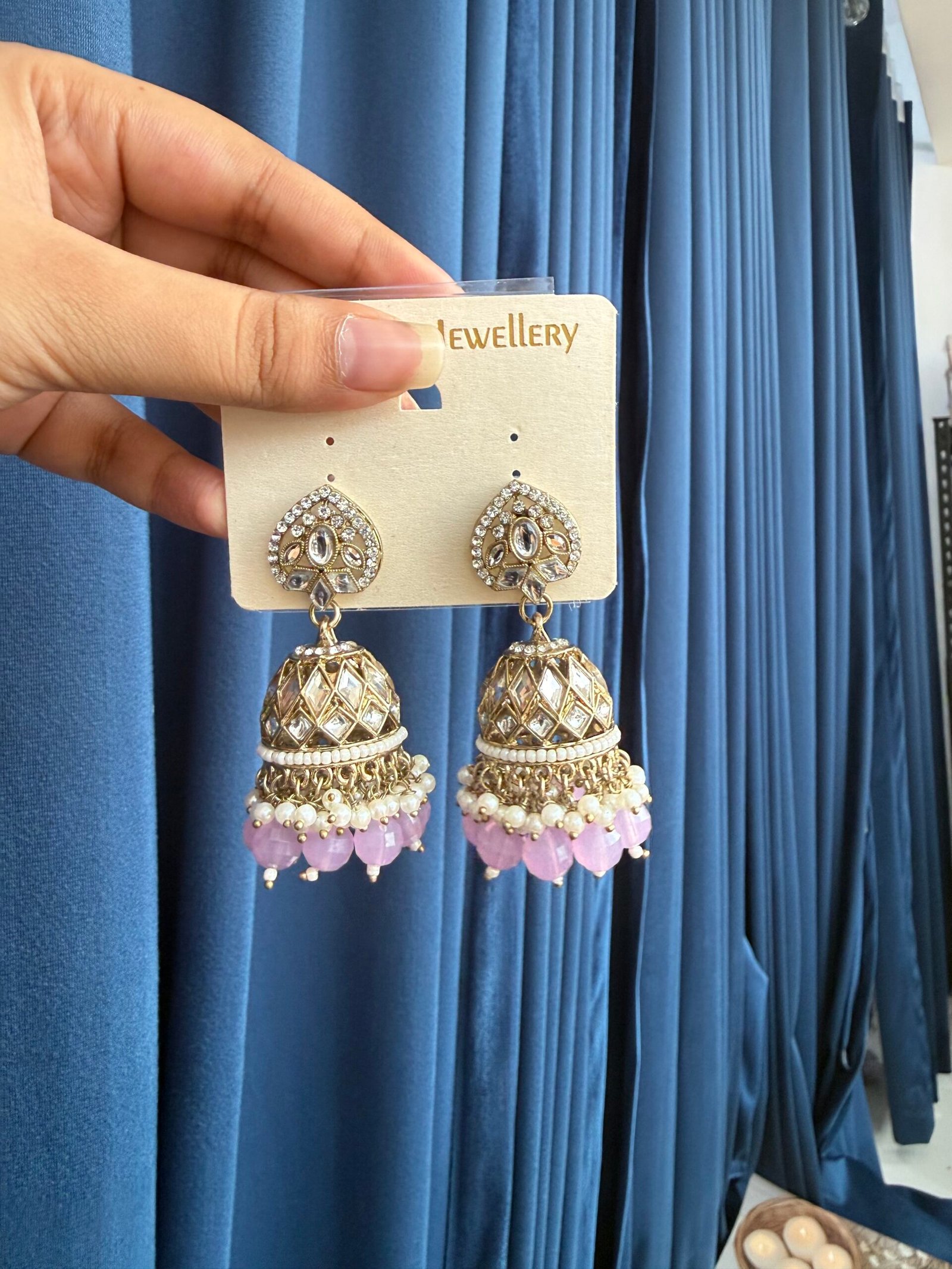 Photo-20-11-25-2-52-37-PM-scaled-1.jpg Aadya Kundan Jhumka – Lavender - Image 1