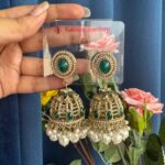 Kaashvi Jhumka – Dark Green