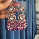 Manjot Lightweight Kundan Earrings – Purple