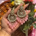 Manavi Crystal Earrings – Pink