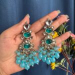 Fathima Sleek Earrings – Light Blue