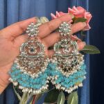 Nia Premium Earrings – Light Blue