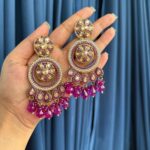 Vidya Kundan Earrings – Purple