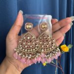 Vedika Premium Earrings – Light Pink