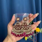 Vedika Premium Earrings – Wine