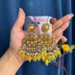 Vedika Premium Earrings – Yellow