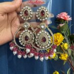 Kirti Premium Earrings – Wine
