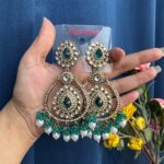 Kirti Premium Earrings – Teal Green
