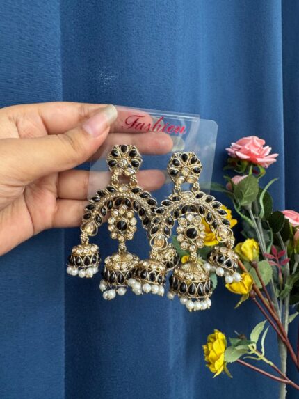 Alisha Premium Earrings – Black