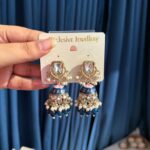 Shifa Meenakari Jhumka – Dark Blue