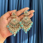 Suhana Premium Chandbali – Light Blue