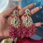 Premium Meenakari Earrings – Pink