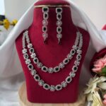 Avantika 2 Layer American Diamond Set – Black